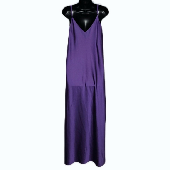 A.N.D. Purple Satin Slip Gown - Picture 5 of 6